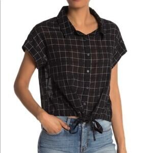 Sanctuary Women’s Borrego Black Tie Waist Shirt Size XS New With Tags